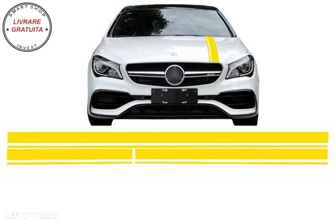 Set Stickere Galben Mat MERCEDES CLA W117 C117 X117 (2013-2016) A Class W176 (2012- livrare gratuita - 1