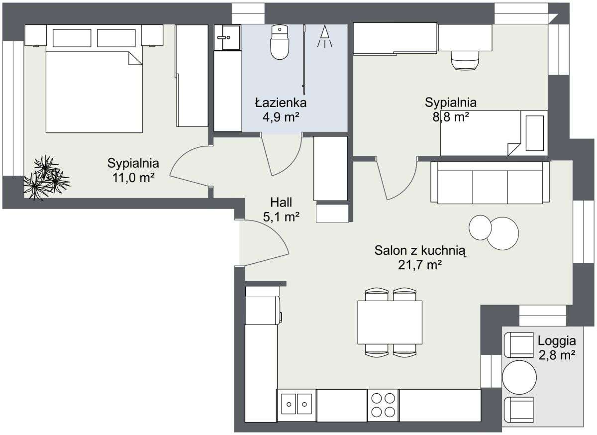 Słoneczne mieszkanie przy metrze Stokłosy-14