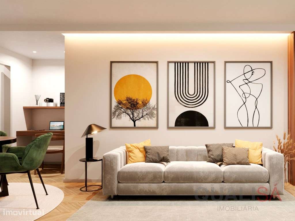 Apartamento T1+1 novo no centro histórico de Braga, no Largo Santia...-0