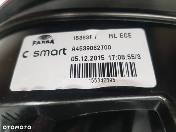 Lampa lewy tył Led SMART FORFOUR II A2539062700 EUROPA 2014r-> - 12