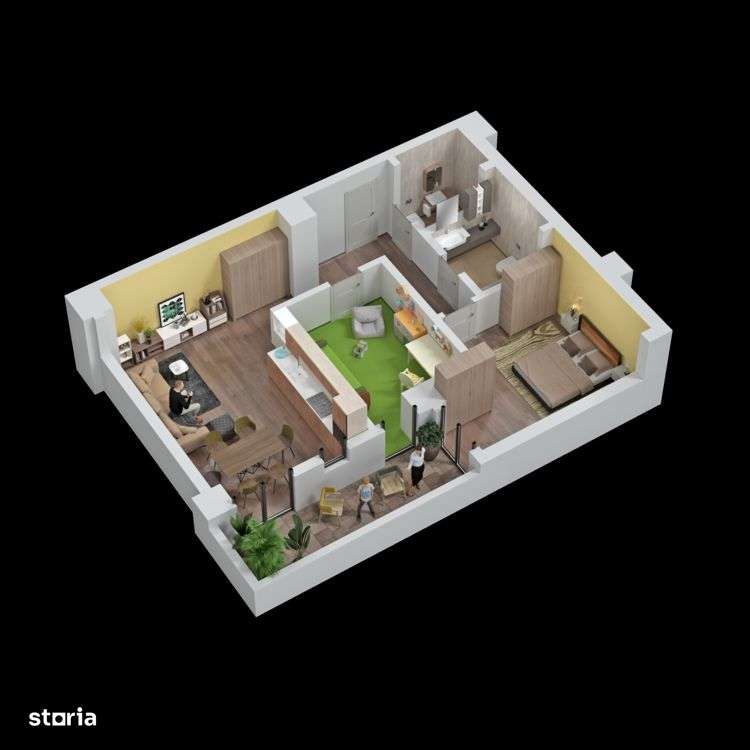 Apartament 3 camere, tip duplex. suprafata utila cu balcon inclus 97 m²