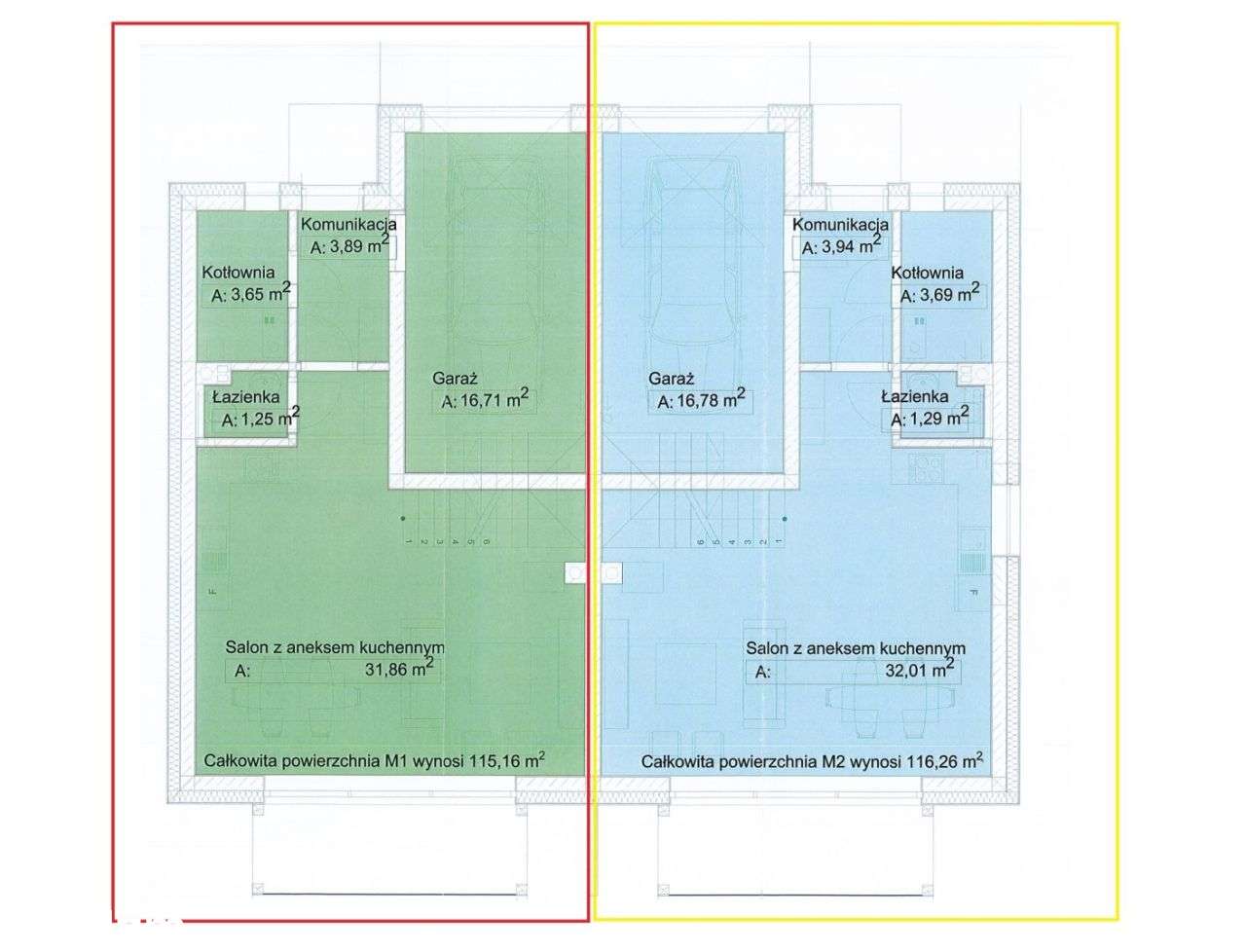 Nowy bliźniak (115m2) Michelin stan deweloperski-4