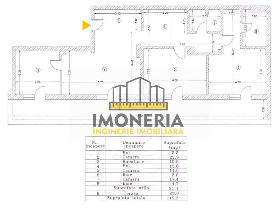 3 camere,boxa+garaj-0% comision-1 km metrou 1 Dec-priveliste aerisita-9