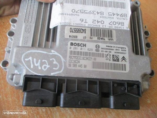 Centralina 9658944580  0281011629  9660105980 PEUGEOT 307 2006 1.6HDI 110CV 5P PRETO BOSCH - 3