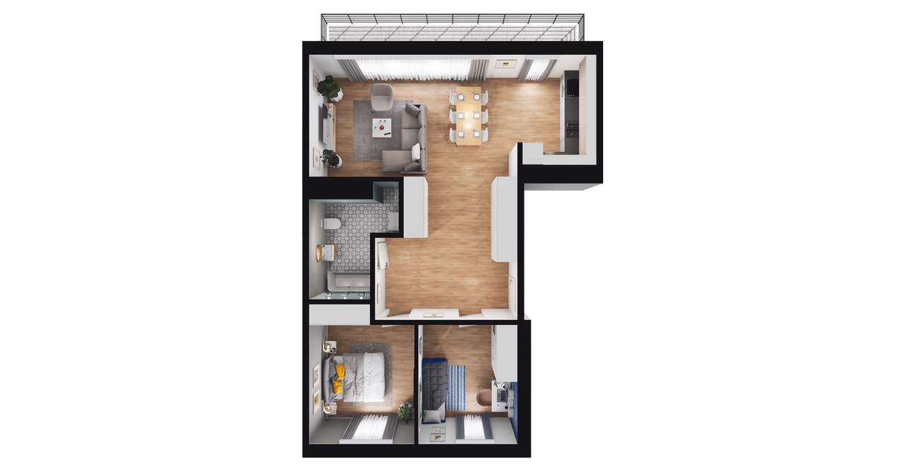 Dębowe Zacisze | mieszkanie 3-pok. | A3.2 - Pełny obrazek: 3/9