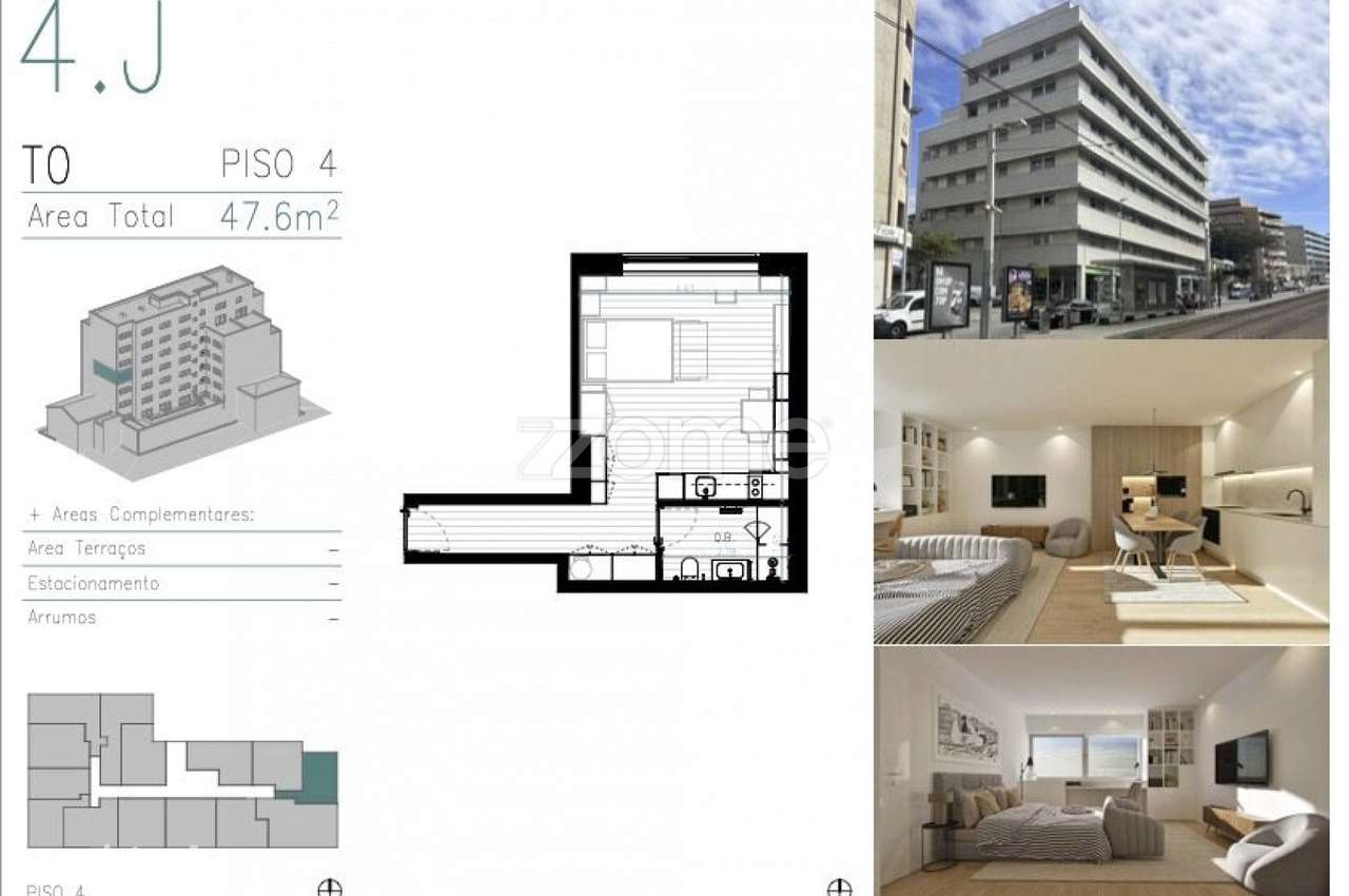 Apartamento T0 em Matosinhos Sul - Grande imagem: 3/3
