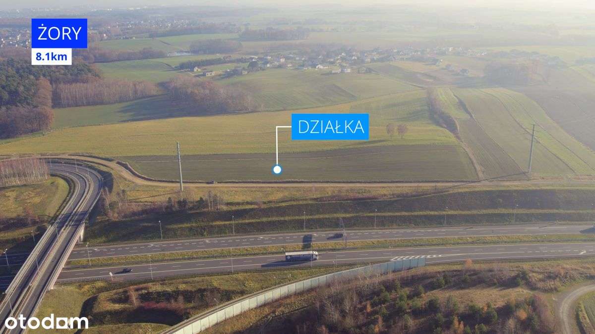 Nowa Cena! Duża działka przy zjeździe z A1 - Pełny obrazek: 4/18