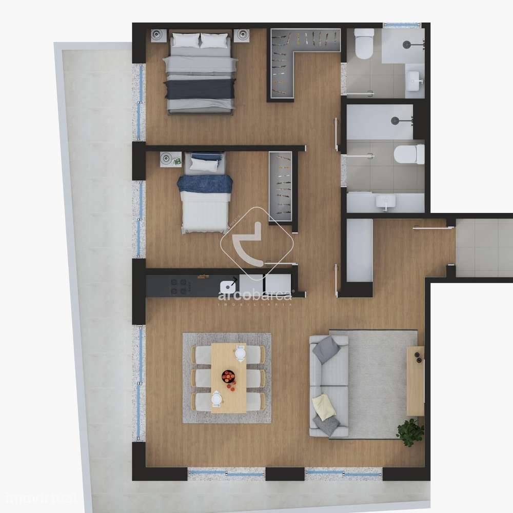 Condomínio Fechado Cidrões composto por dois edifícios com apartamento-15