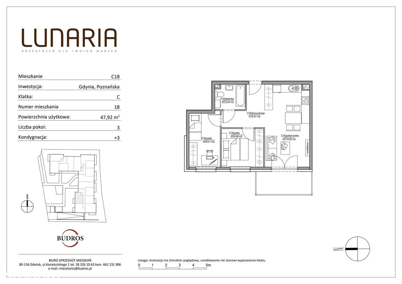 3-pokojowe mieszkanie 47m2 + balkon Bez Prowizji - Pełny obrazek: 2/8
