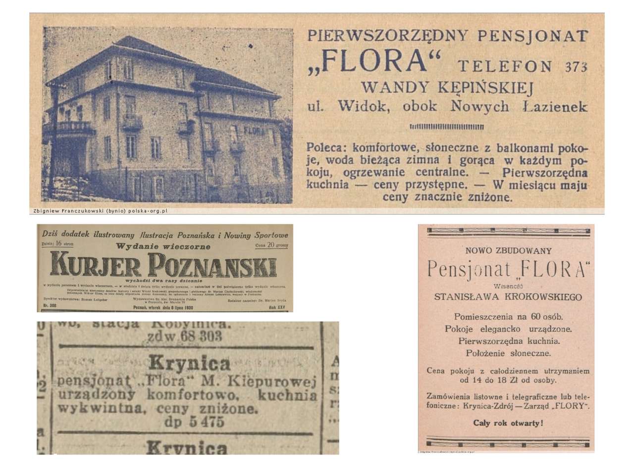 Pensjonat w centrum Krynicy, Willa Flora, historia Kiepury, z najemcą-14
