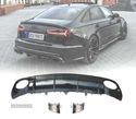 DIFUSOR PARA AUDI A6 S-LINE 15-18 LOOK RS6 PRETO BRILHANTE - 1