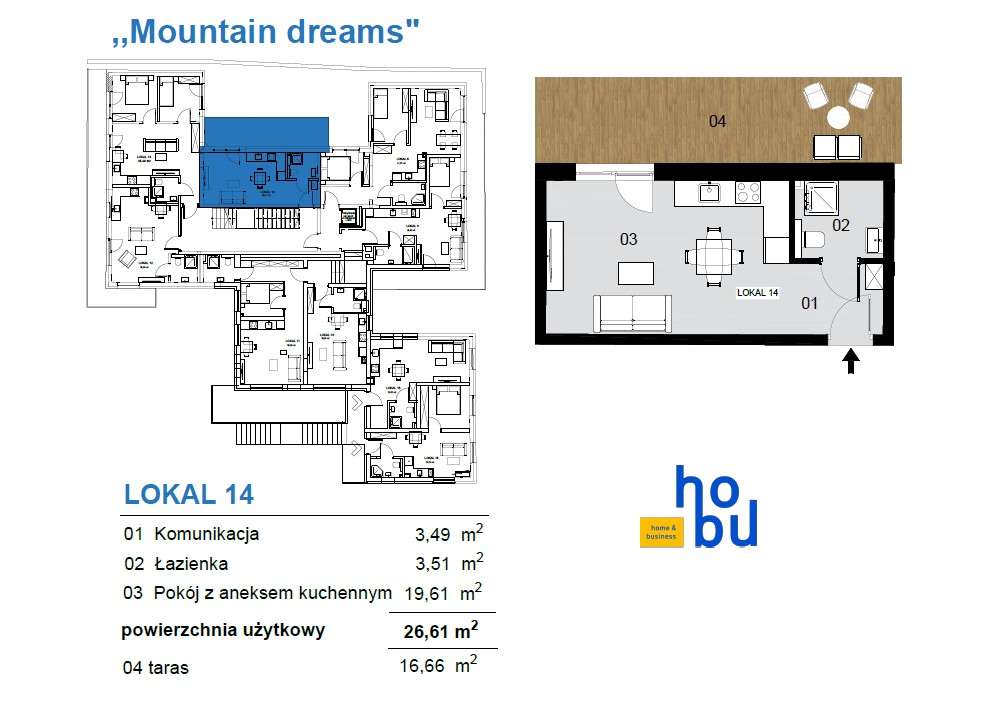 Mountain Dreams Apartament nr 14 - Pełny obrazek: 4/5