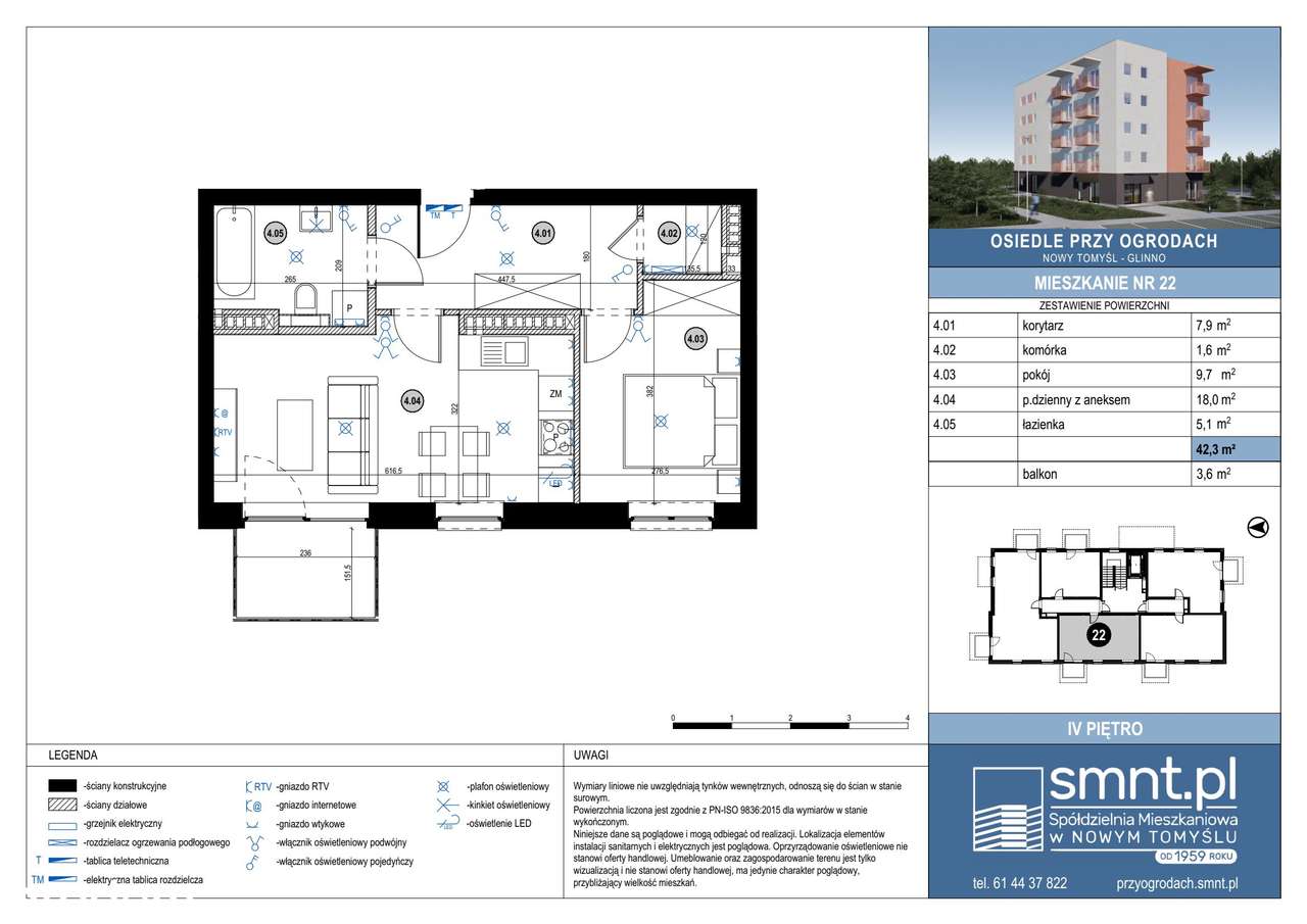 Osiedle Przy Ogrodach | mieszkanie 2-pok. | 22 - Pełny obrazek: 2/7