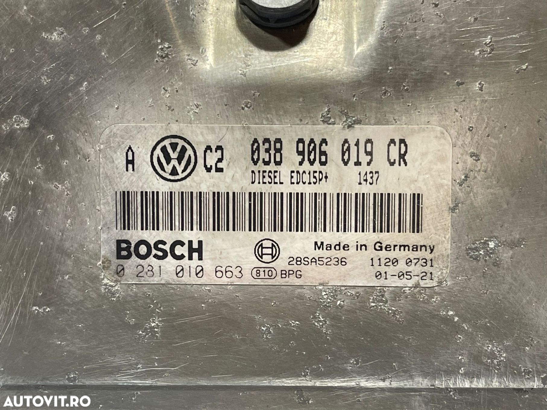 ECU Calculator Motor Volkswagen Golf 4 1.9 TDI AXR 1998 - 2006 Cod 038906019CR 0281010663 - 2