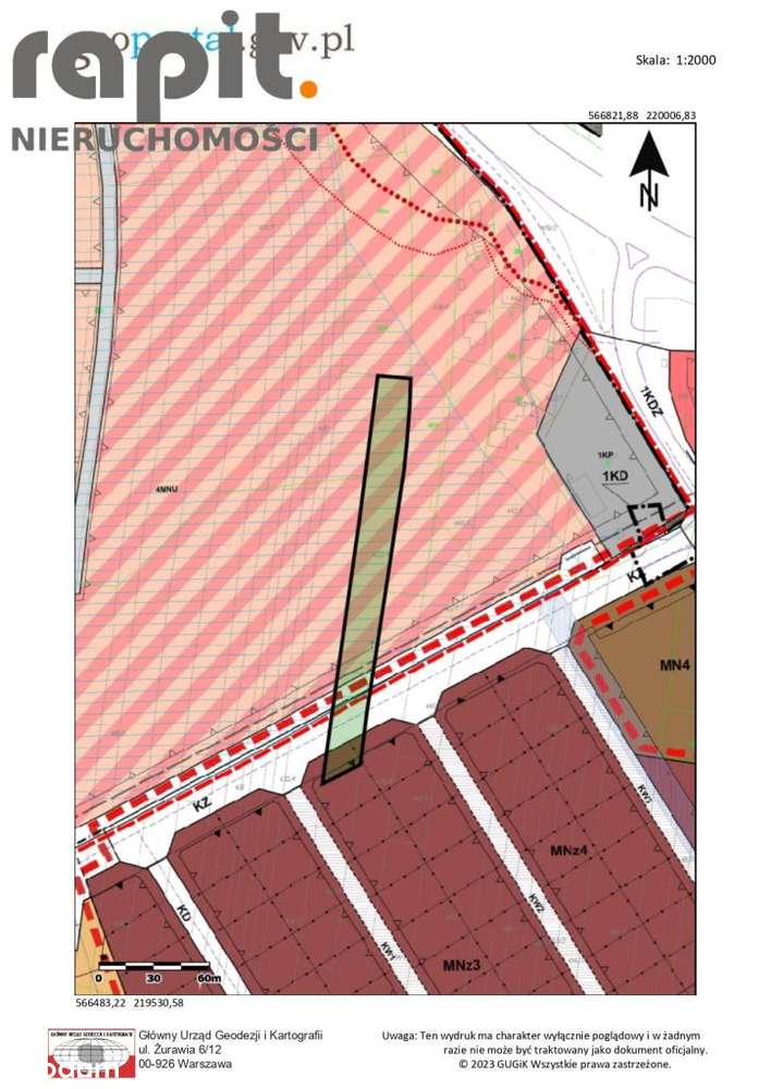 Działka budowlana 42,85 a w Myślenicach - Pełny obrazek: 2/2