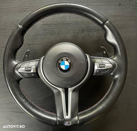 Volan Original BMW M5 F10 /// Padele  Aluminiu airbag piele - 1