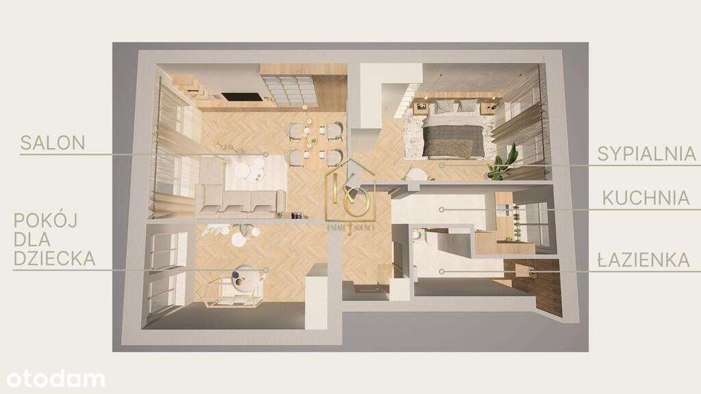 3 Pokoje/oddzielna kuchnia/75,06 m2/wspólny ogród - Pełny obrazek: 4/12