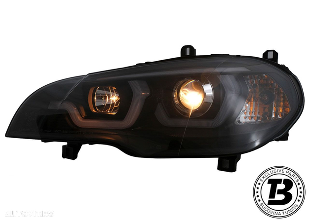 Faruri LED Angel Eyes DRL compatibile cu BMW X5 E70 - 7