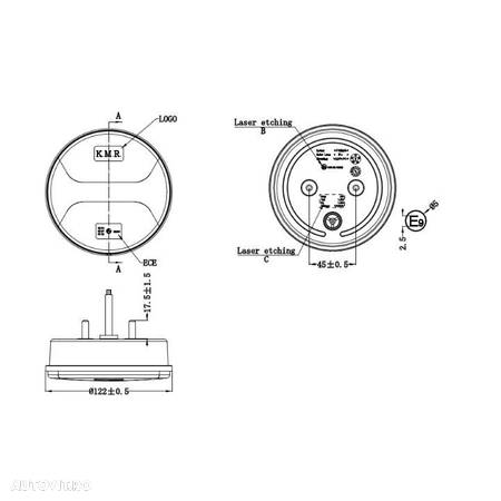 Lampa stop dubla, rotunda, LED, functii multiple - 8