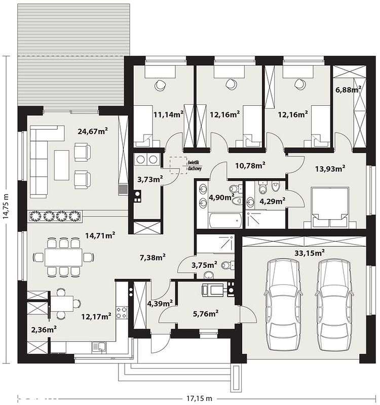 Dom jednorodzinny IGO 3, okolice Łagiewnik - Pełny obrazek: 4/16