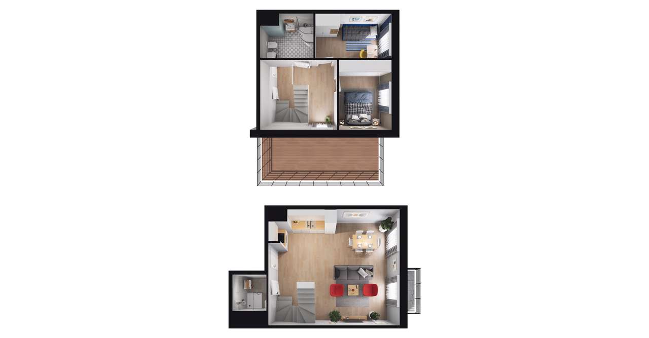 2-pokojowe mieszkanie 70m2 + taras Bez Pośredników - Pełny obrazek: 3/9