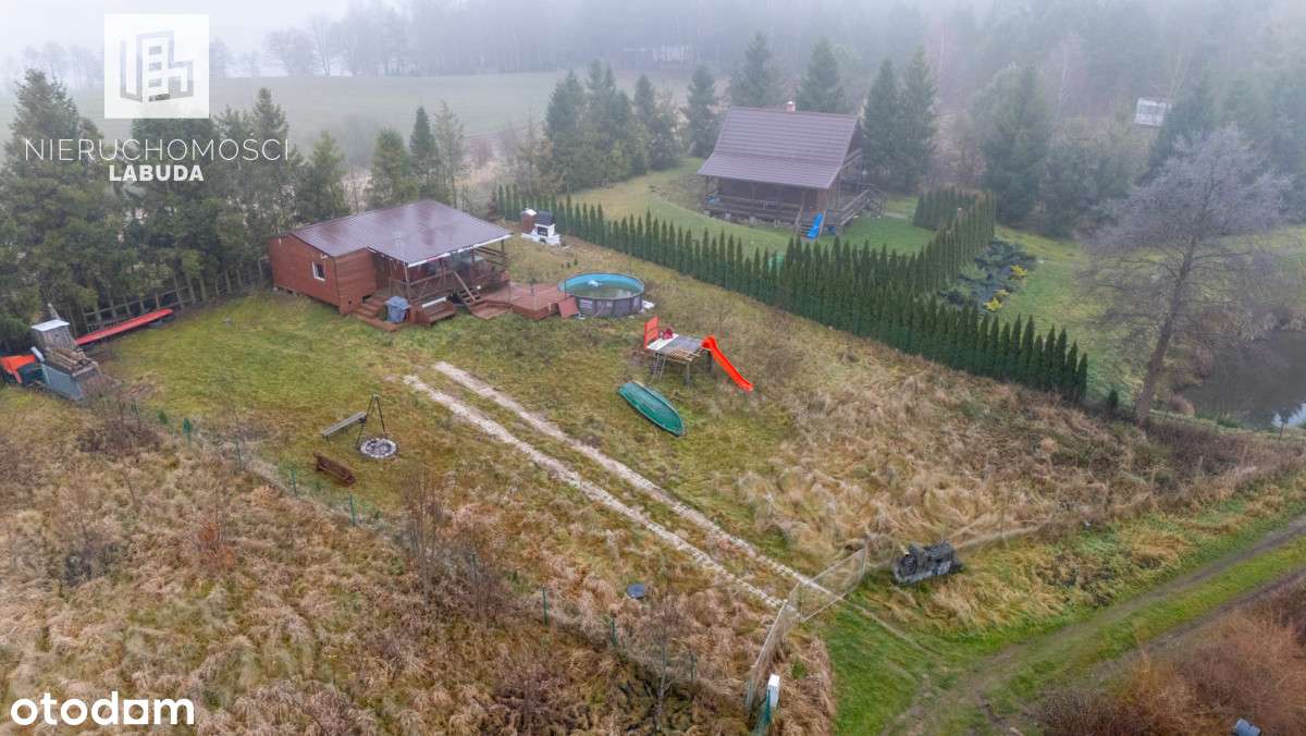 Działka rekreacyjna z domkiem – 5 minut od jeziora-0