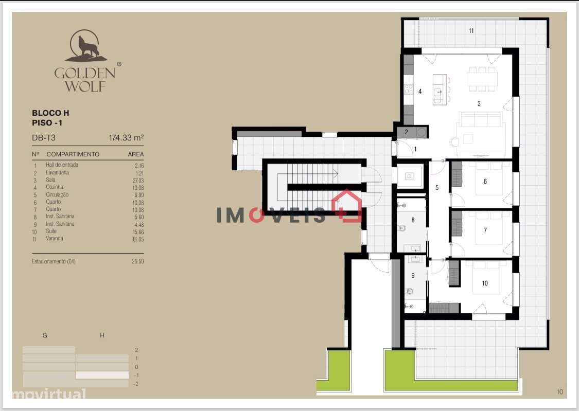 Apartamento T3 - Golden Wolf  - Telheiro, Leiria - Grande imagem: 3/23