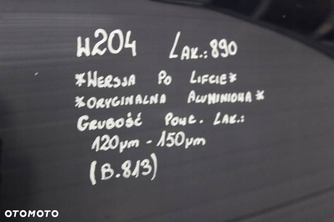 MERCEDES C KLASA W204 SEDAN KOMBI LIFT MASKA POKRYWA PRZÓD PRZEDNIA 890 ALU - 16