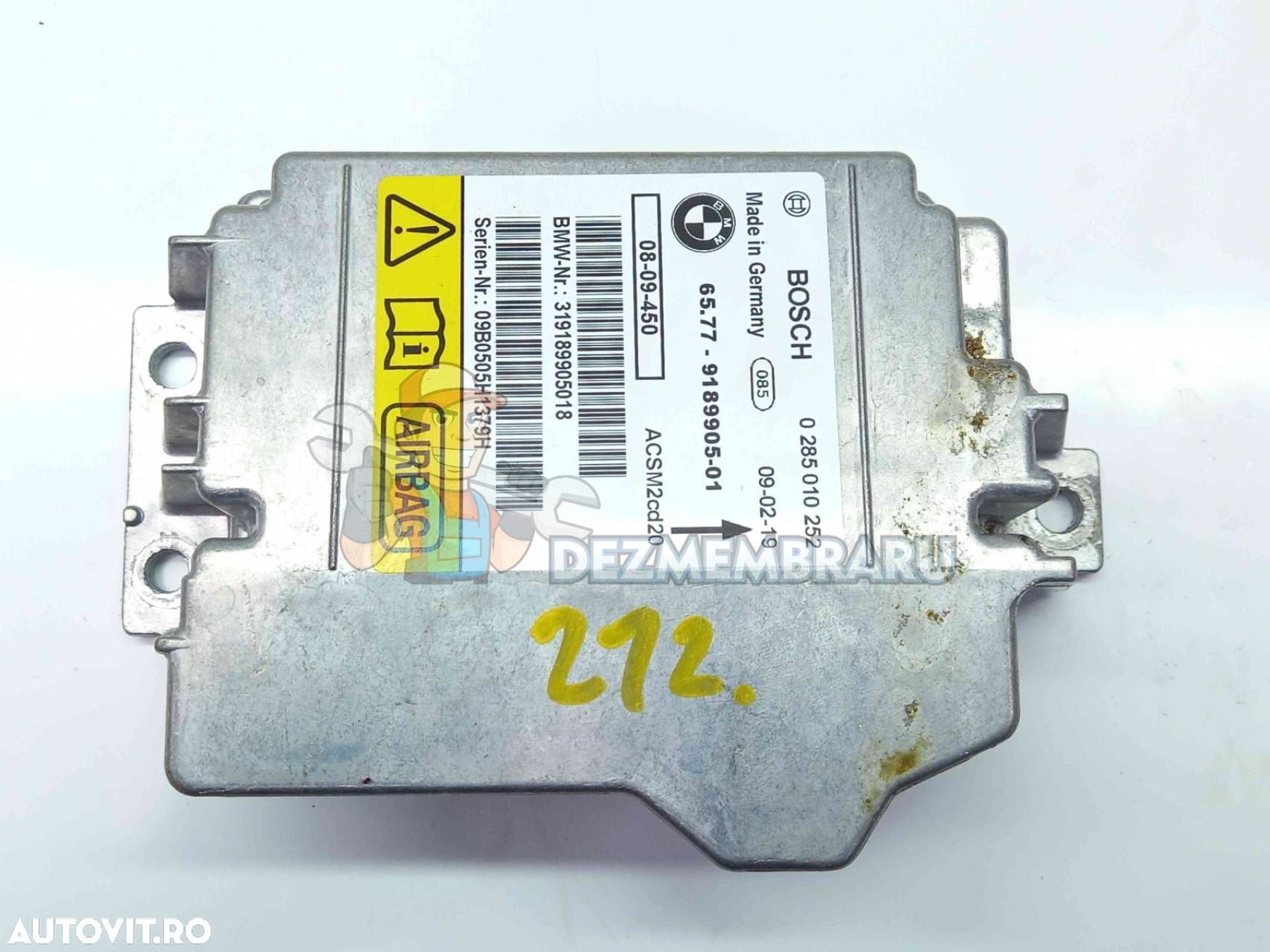 Calculator airbag 6577918990501 Bmw X5 (E70) [Fabr 2007-2013] 3.0 - 1