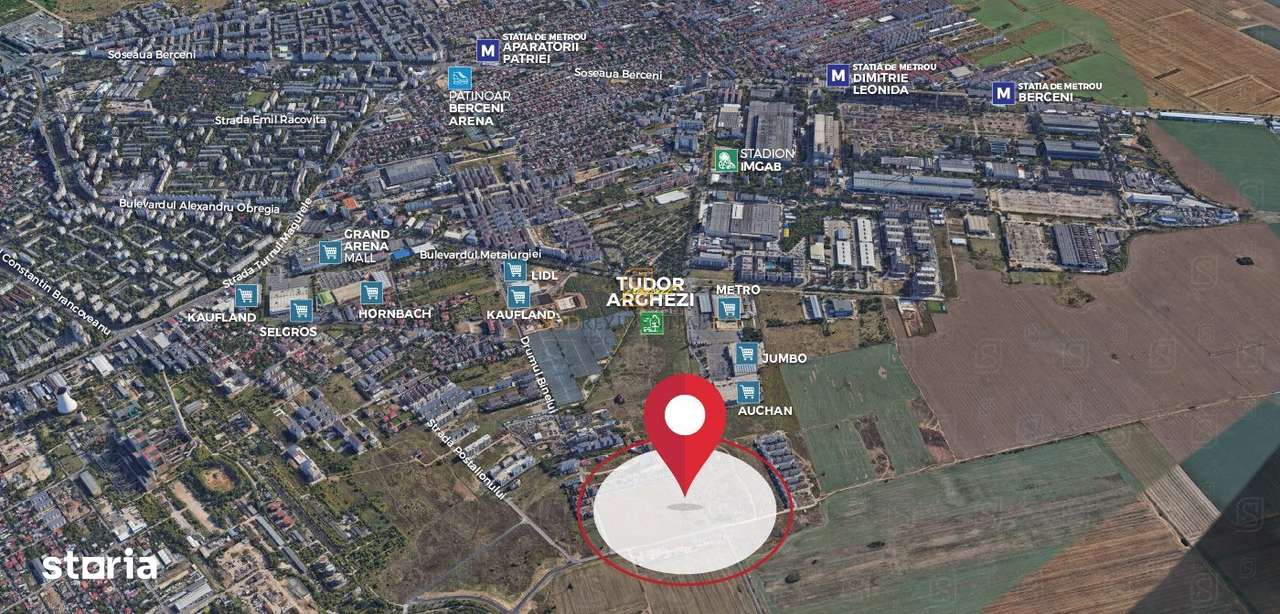 Teren intravilan 8.124 mp cu deschidere 164 ml – Jilava, Ilfov - Imagine principală: 4/4