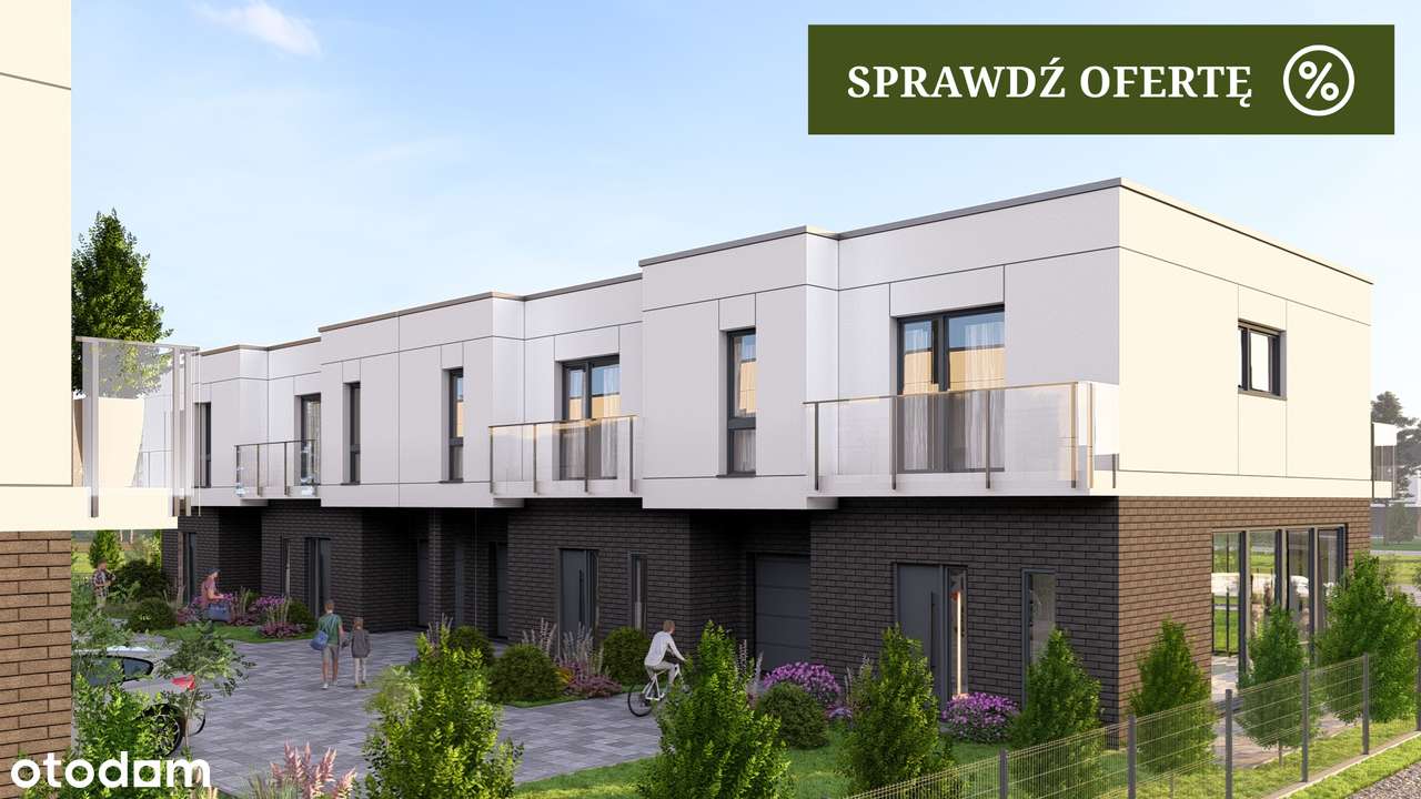 Nowoczesny dom szeregowy 114m² 8B | Garaż, ogród i taras | Lipiec 2026 - Pełny obrazek: 1/12