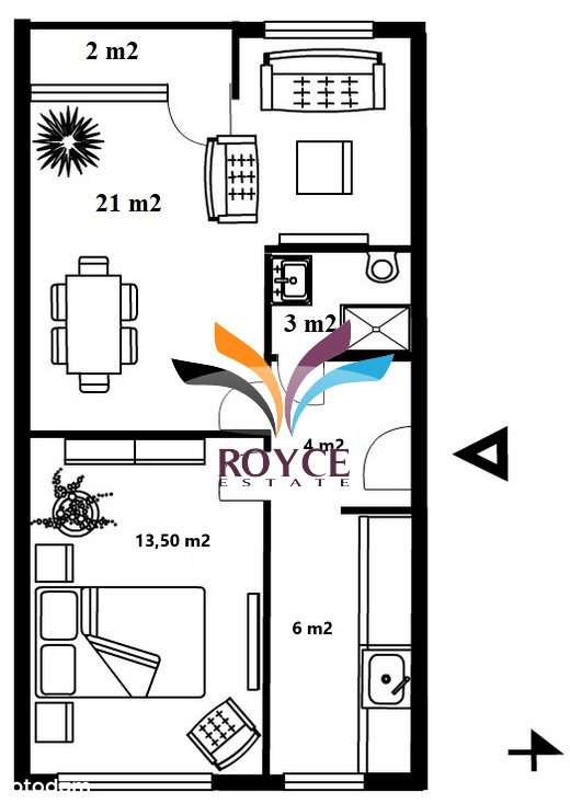 dwupokojowe rozkładowe widok Karmelicka 48 m2-10