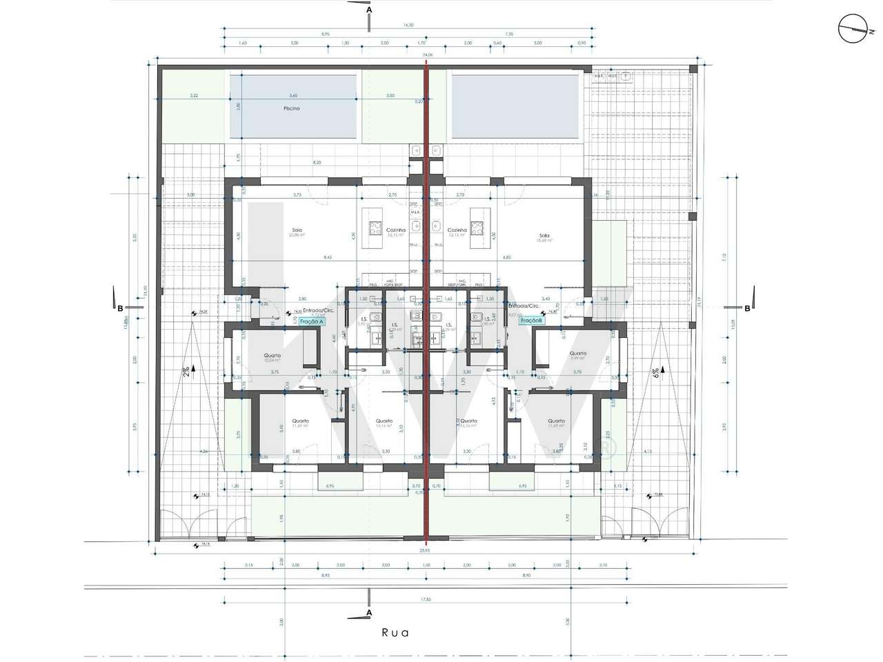 Moradia térrea T3, com suite, jardim, piscina e parqueamento-18