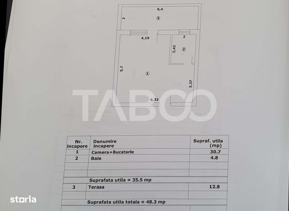 Studio de vanzare 36mp utili + terasa 13 mp constructie 2025 - Imagine principală: 1/1