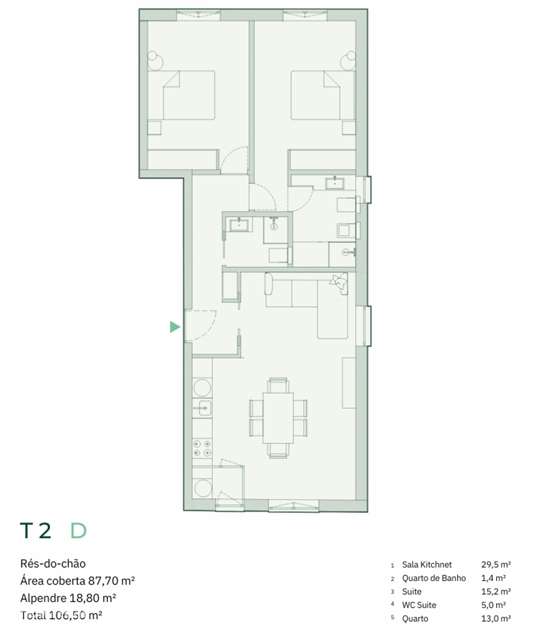 Apartamento T2 Vila do Conde / Malta - Novo-10