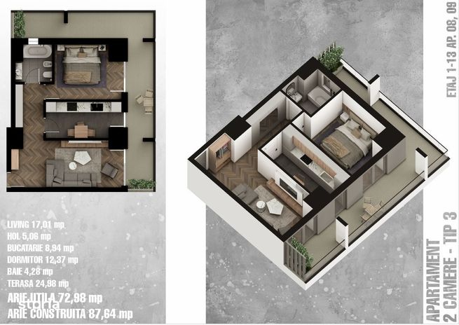 Complex Rezidential Nou  | Apartamente 2 camere | Shopping City Mall