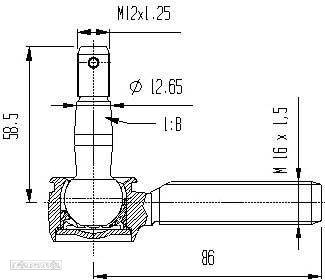 Rotulas FRAP 16x12mm (TRX 450, LT-Z 400) - 2