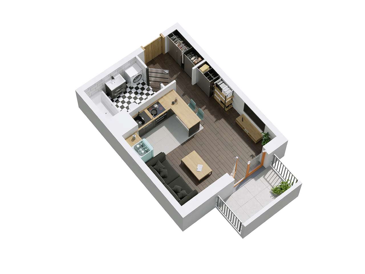 Mieszkanie na sprzedaż, 1 pokój, 27 m², Buk