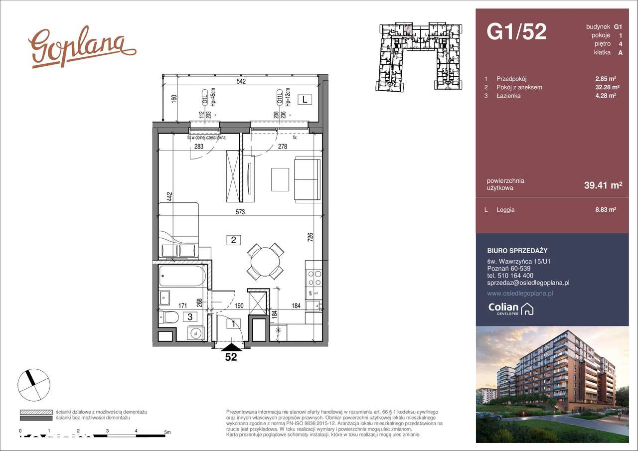 Osiedle Goplana | mieszkanie 1-pok. | G1/52 - Pełny obrazek: 2/7