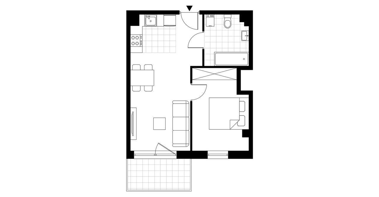 2-pokojowe mieszkanie 37m2 + balkon Bez Prowizji - Pełny obrazek: 3/8