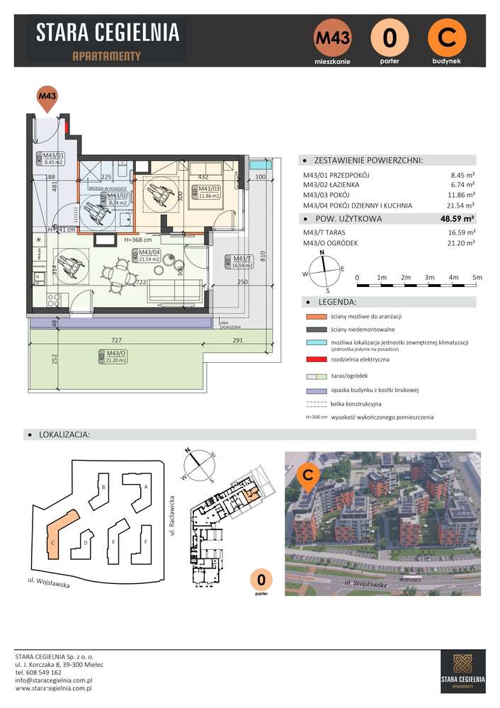 Stara Cegielnia Mielec | mieszkanie 2-pok. | C_M43 - Pełny obrazek: 2/9