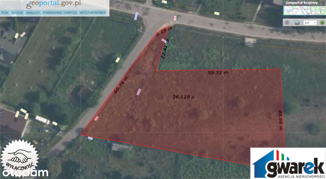 Szeroka, płaska, Działka Budowlana, 36a, Hucisko Kwaśniowskie, Klucze-6