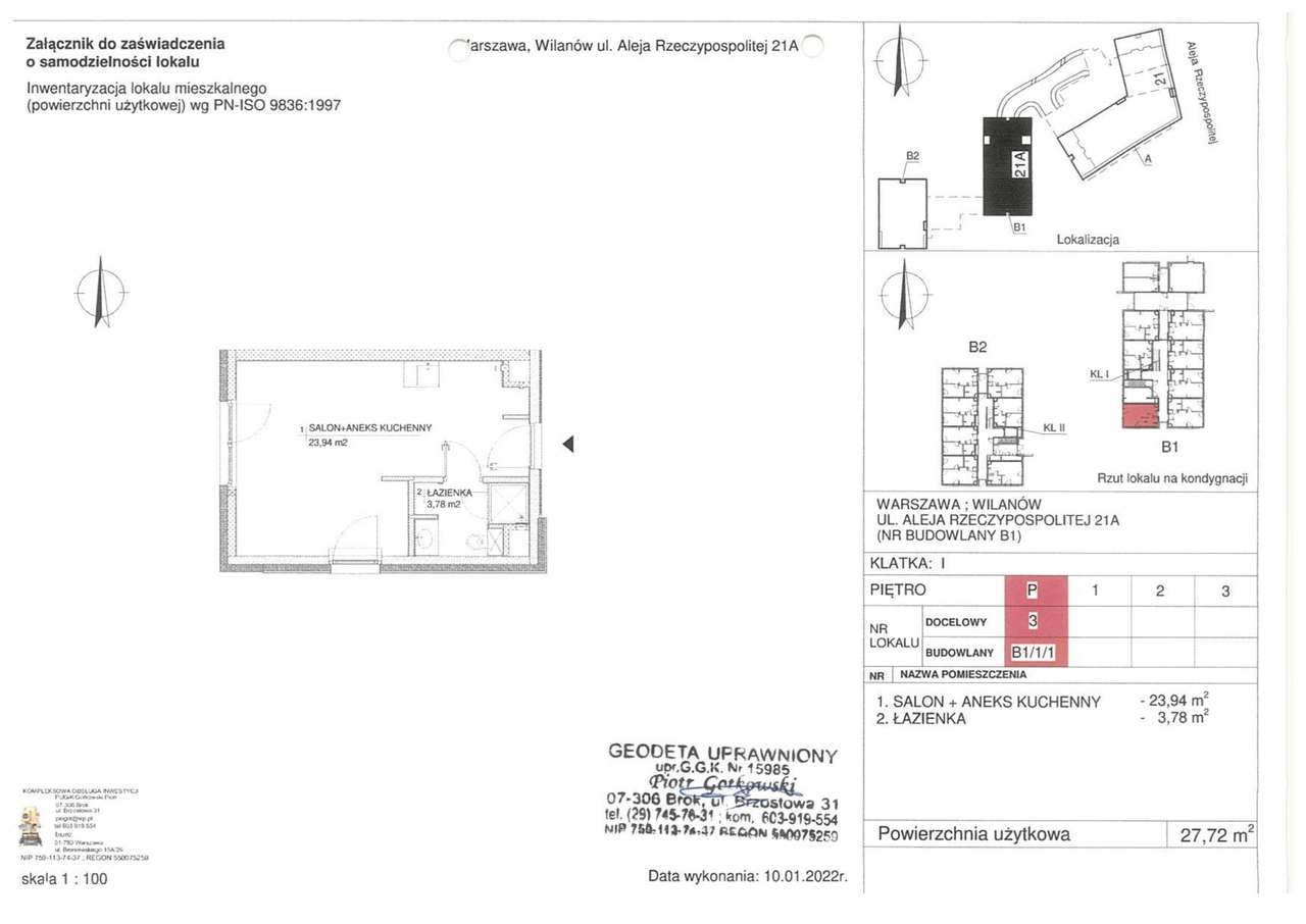 1-pokojowe mieszkanie 27m2 Bez Pośredników - Pełny obrazek: 2/7