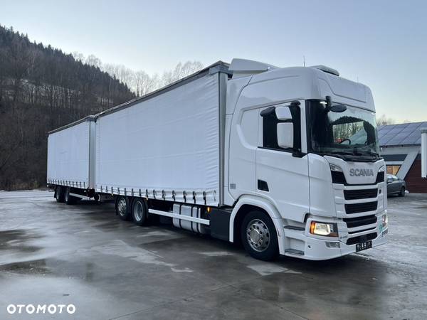 Scania R410 // Tandem 77+77 // Oś podnoszona // Automat // Retarder + Przyczepa Krone // - 2