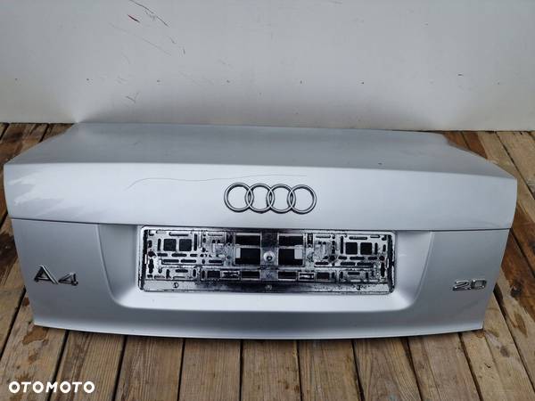 KLAPA TYLNA TYŁ AUDI A4 B6 SEDAN LY7W SREBRNA - 1