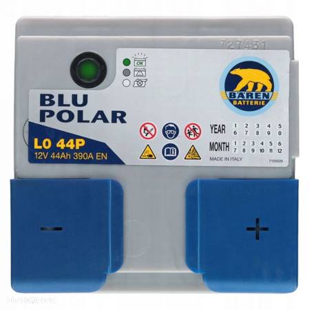 Akumulator Baren Blu Polar 12V 44Ah 390A L0 FIAT - 4