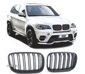 GRELHAS FRONTAIS PARA BMW X5 E70 X6 E71 LOOK PRETO MATT - 1