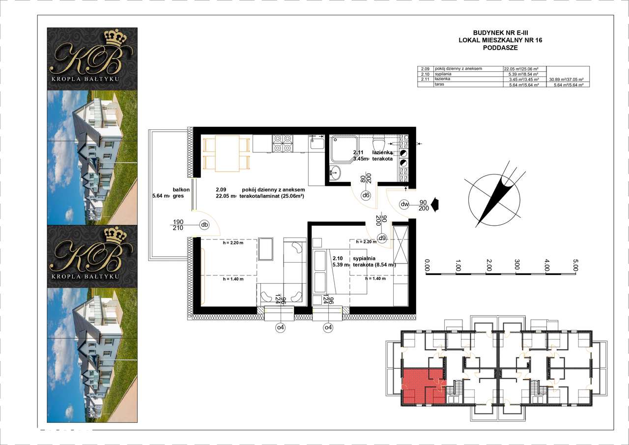 Mieszkanie 2 pokoje, Darłowo nad morzem - Pełny obrazek: 4/7