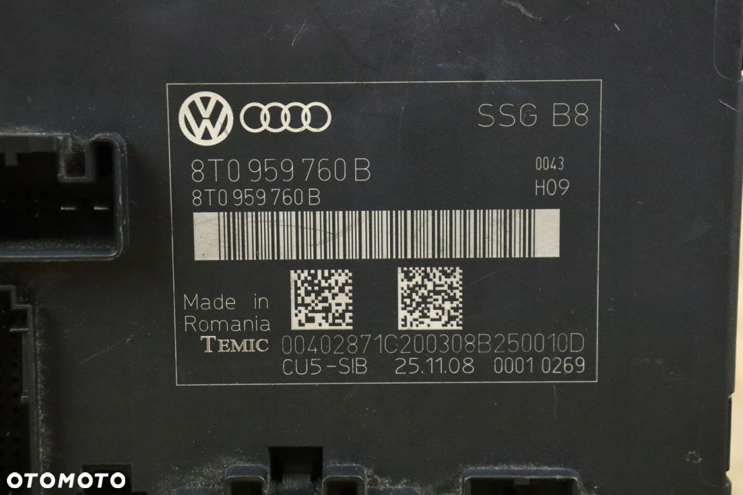 Moduł sterownik fotela AUDI A5 8T 8T0959760B - 2