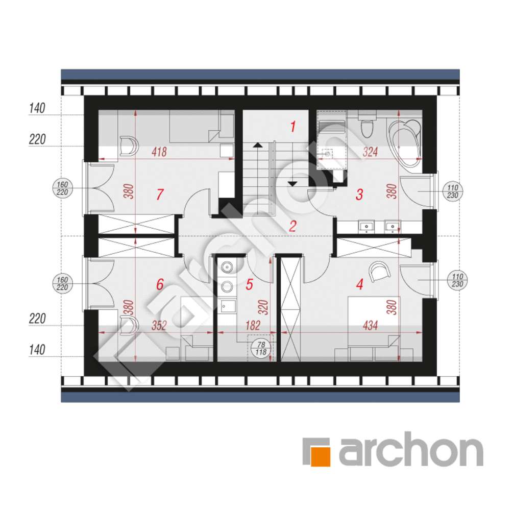 Funkcjonalny dom wolnostojący w Choczni  100,01 m2 - Pełny obrazek: 5/7